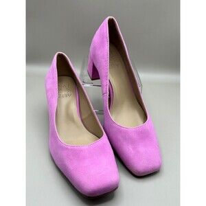 Naturalizer Karina Womens Suede Pumps Block Heel Wildrose Purple Size 6